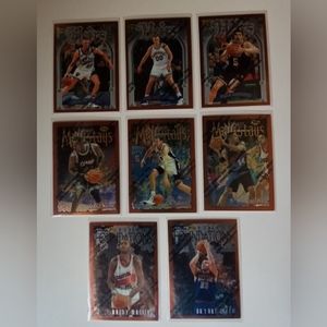 Eight 1997 NBA Topps Bronze Finest Basketball Cards